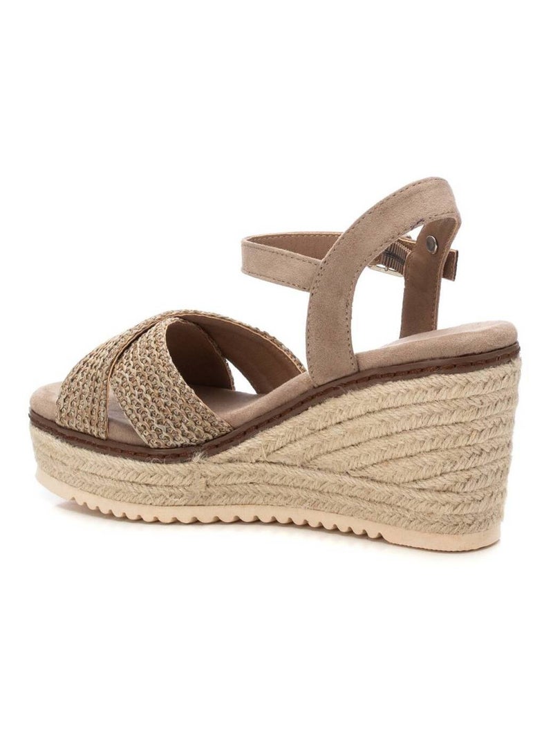 Sandales compensées femme Taupe - Kiabi