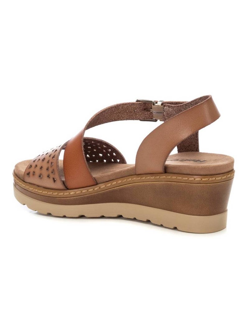 Sandales compensées femme Taupe - Kiabi
