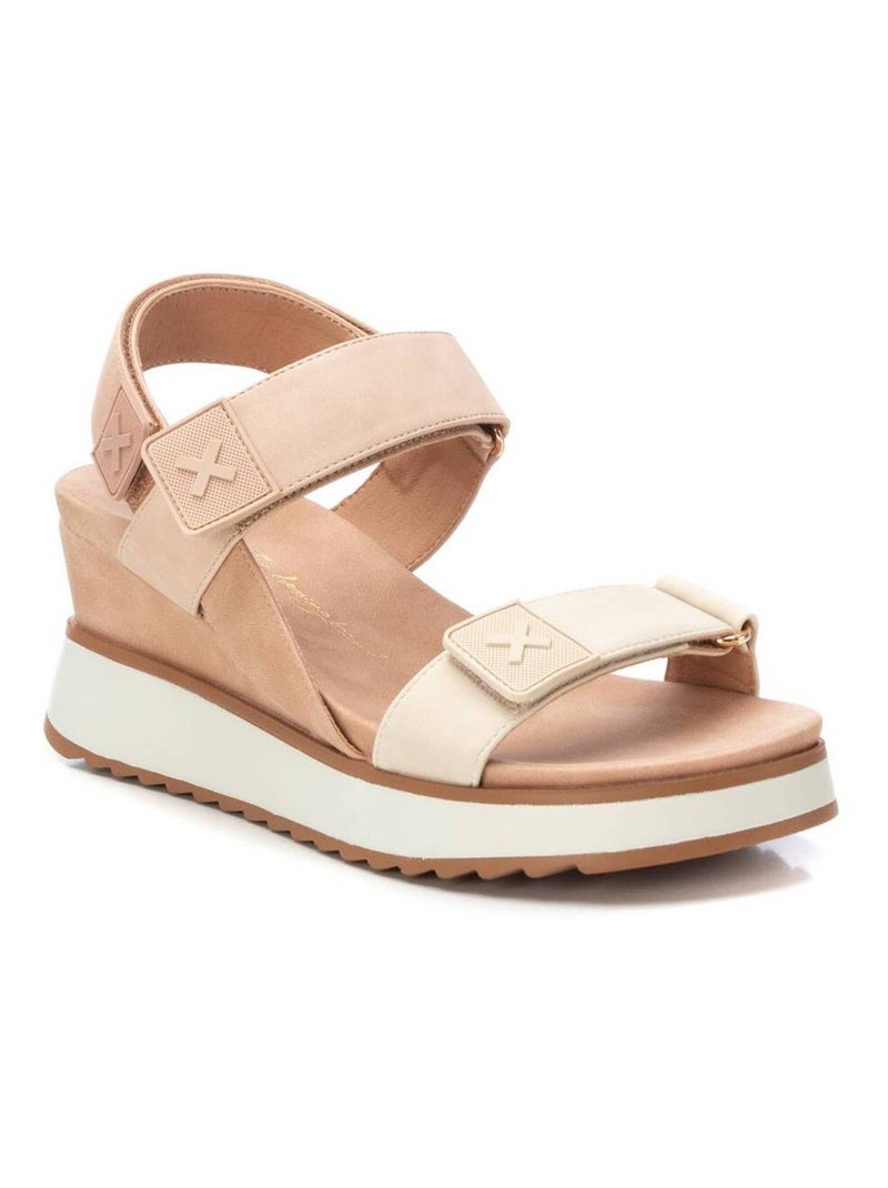Sandales compensées femme Taupe - Kiabi