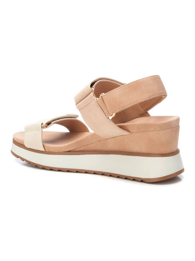 Sandales compensées femme Taupe - Kiabi