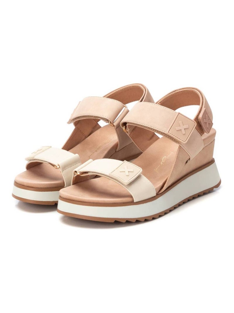 Sandales compensées femme Taupe - Kiabi