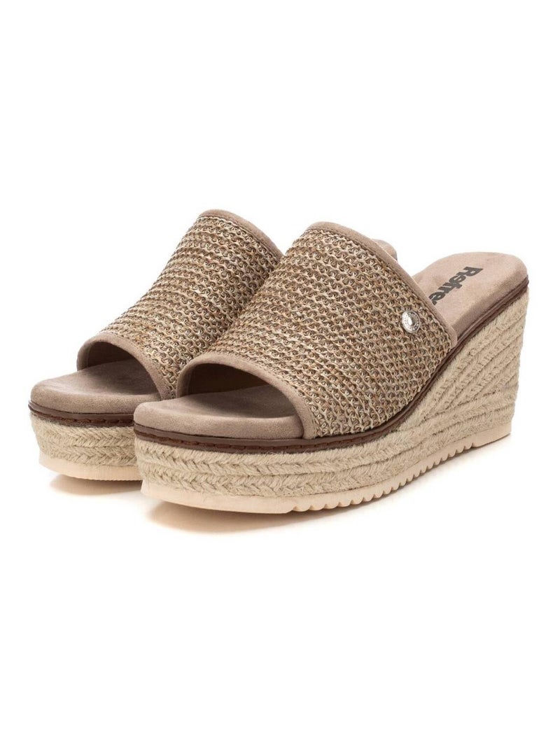 Sandales compensées femme Taupe - Kiabi