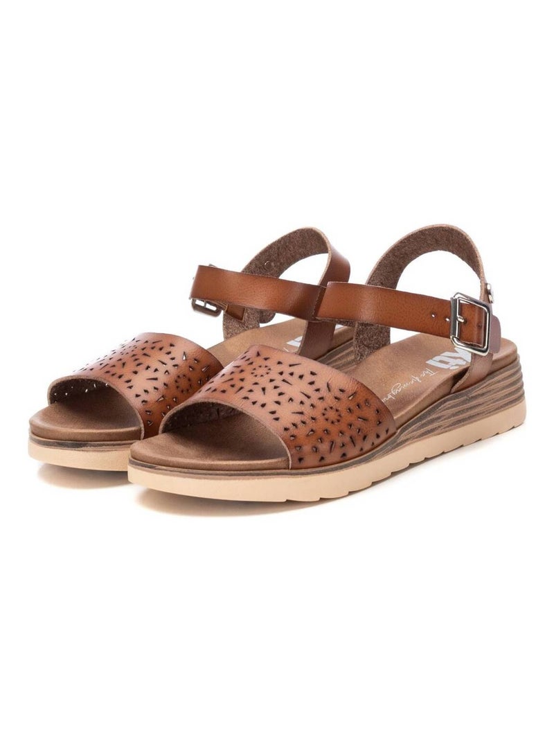 Sandales compensées femme Taupe - Kiabi
