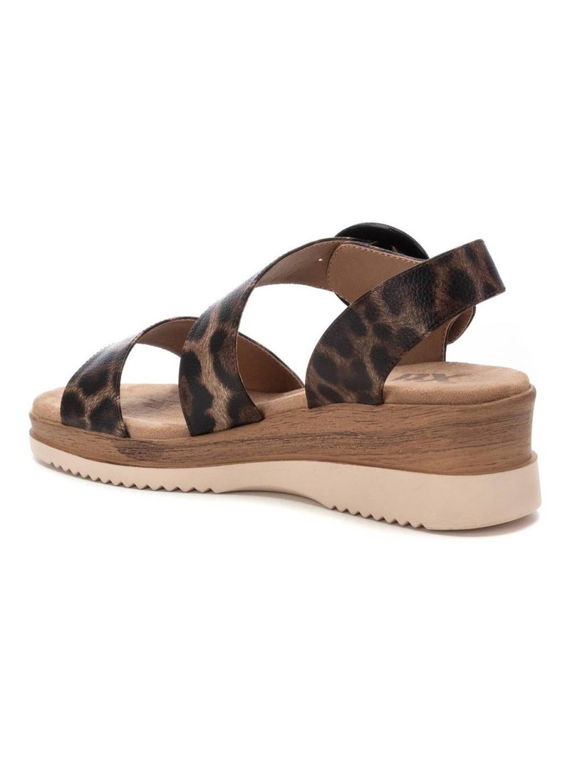 Sandales compensées femme Taupe - Kiabi