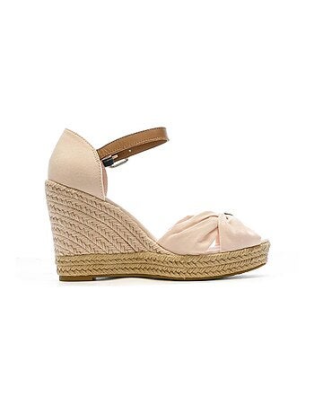 Sandales Compensées Camel Femme Tommy Hilfiger 10cm