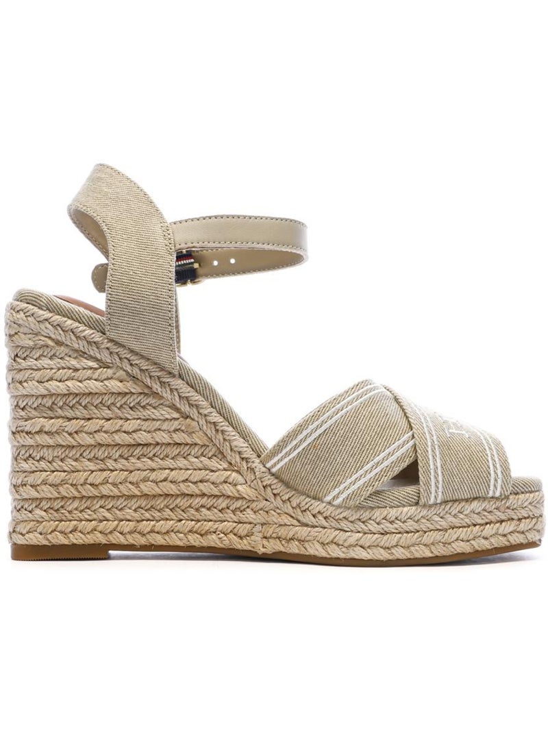 Sandales Compensées Femme Tommy Hilfiger FW0FW08668 Beige - Kiabi