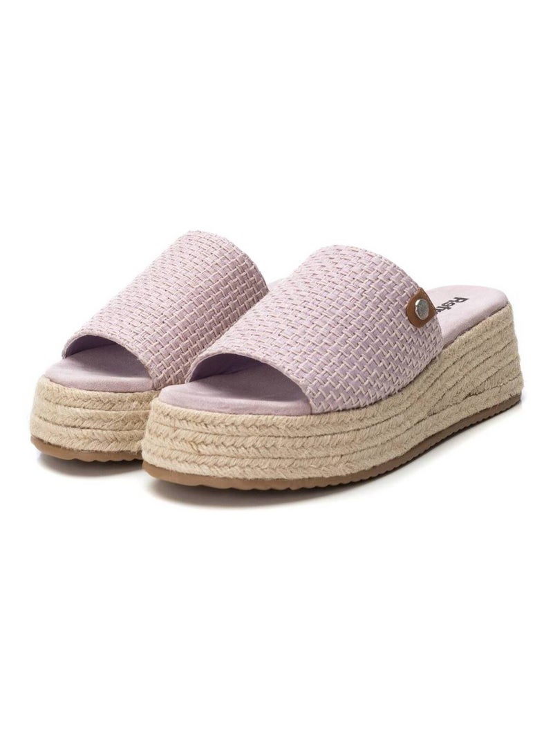 Sandales compensées femme Violet - Kiabi