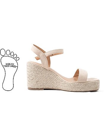 Sandales compensées pieds larges H - Modèle Vic