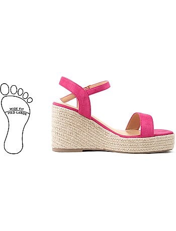 Sandales compensées pieds larges H - Modèle Vic