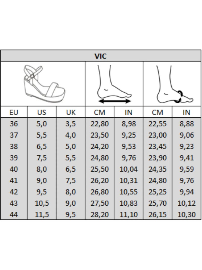 Sandales compensées pieds larges h - vic Beige - Kiabi
