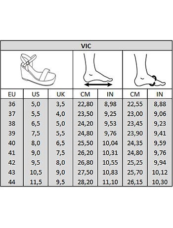 Sandales compensées pieds larges H - Vic