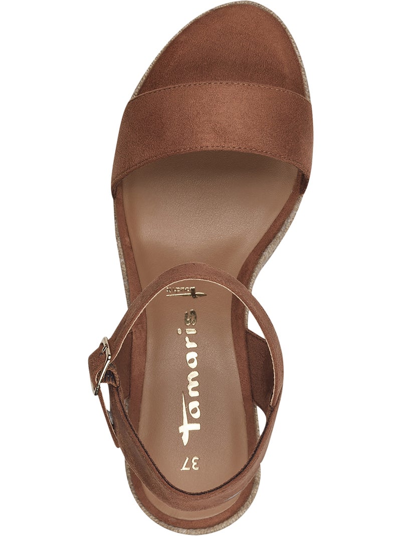 Sandales Compensées Tamaris Touch-It Marron - Kiabi
