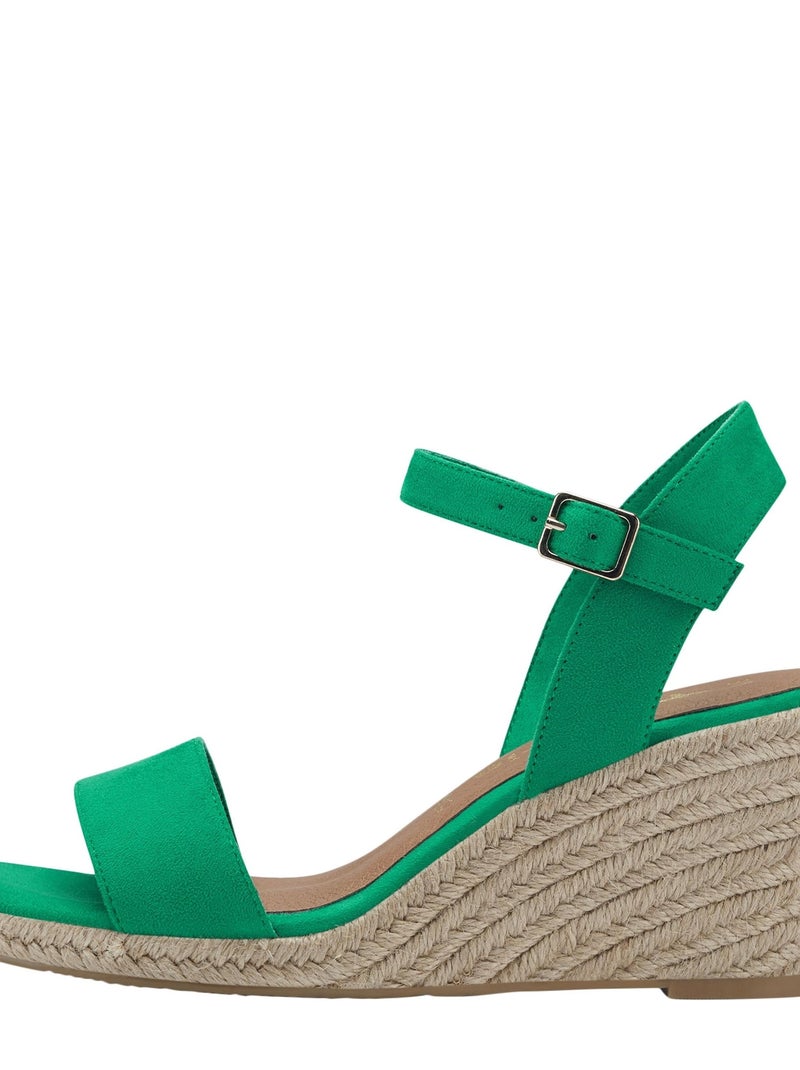 Sandales Compensées Tamaris Touch-It Vert - Kiabi