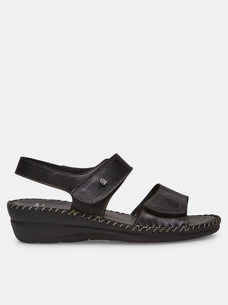 Sandales confort avec velcro BATA Noir - Kiabi