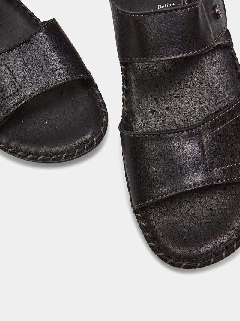 Sandales confort avec velcro BATA Noir - Kiabi