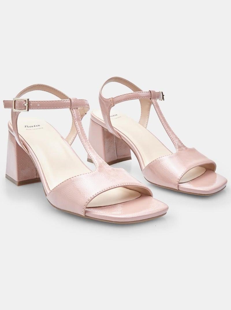 Sandales confortables  avec brides à la cheville BATA Beige - Kiabi