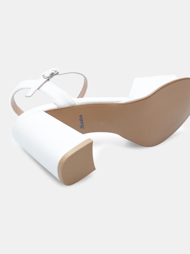 Sandales confortables  avec brides à la cheville BATA Blanc - Kiabi