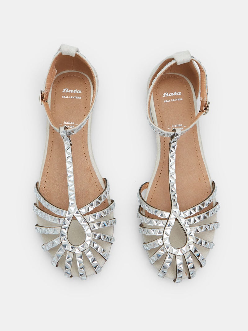 Sandales confortables BATA Argent - Kiabi