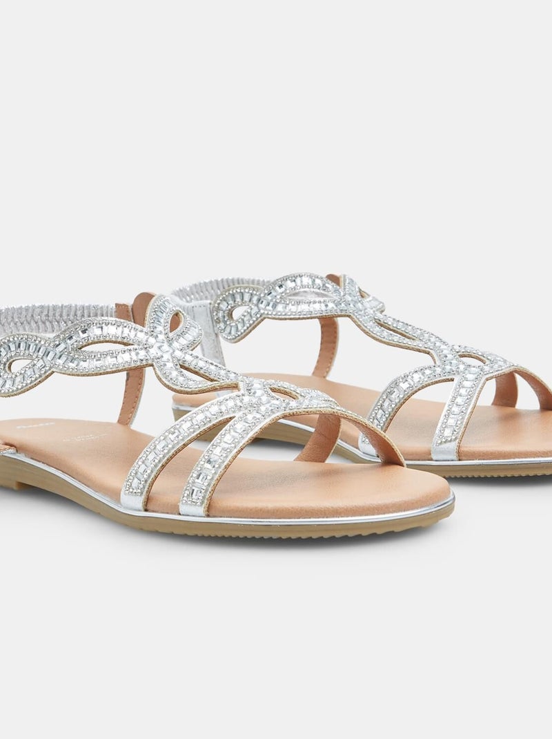 Sandales confortables BATA Argent - Kiabi