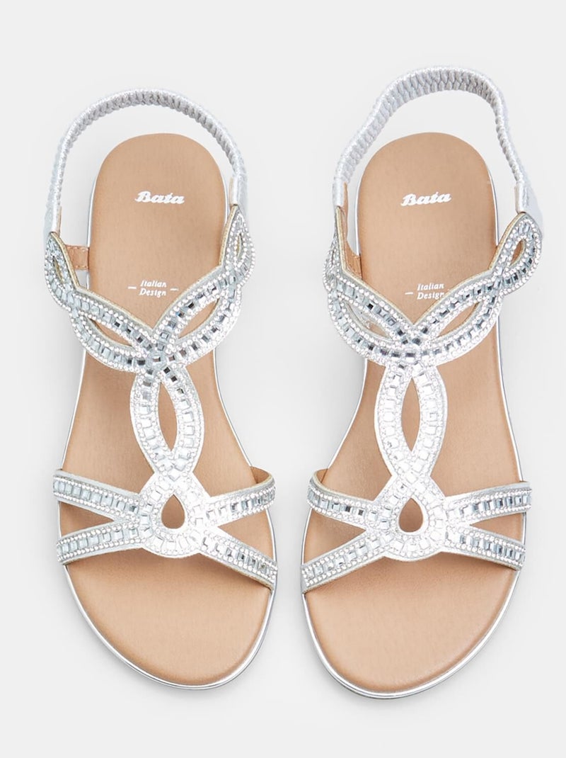 Sandales confortables BATA Argent - Kiabi