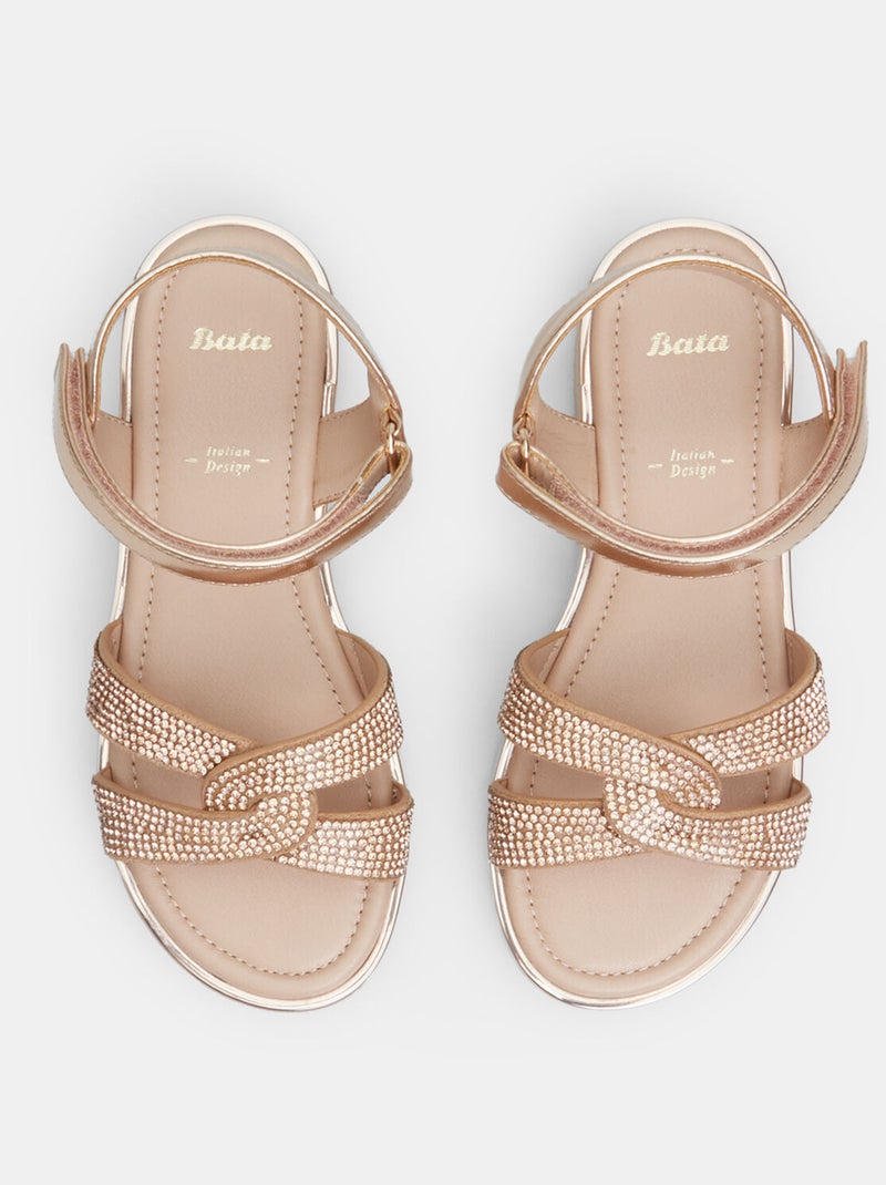 Sandales confortables BATA Doré/or - Kiabi