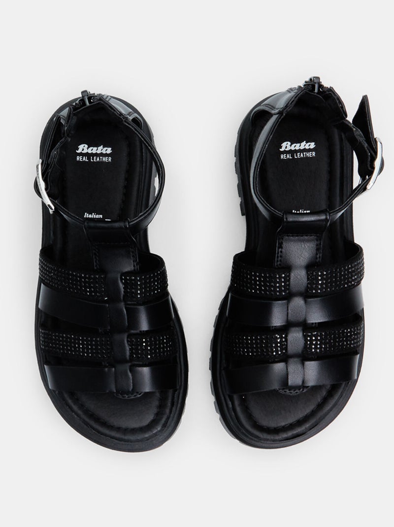 Sandales confortables BATA Noir - Kiabi