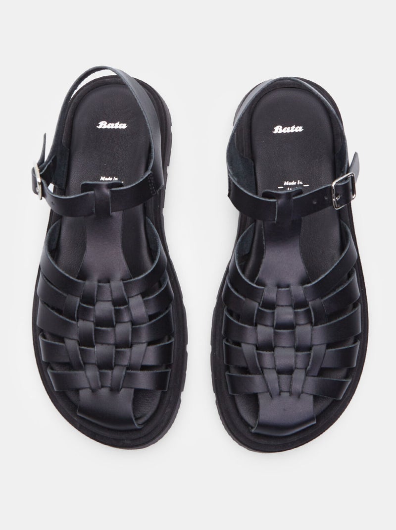 Sandales confortables BATA Noir - Kiabi