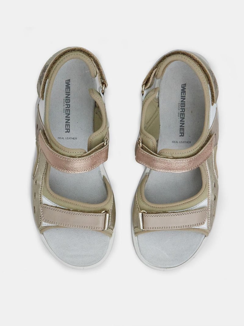 Sandales confortables Weinbrenner Doré/or - Kiabi