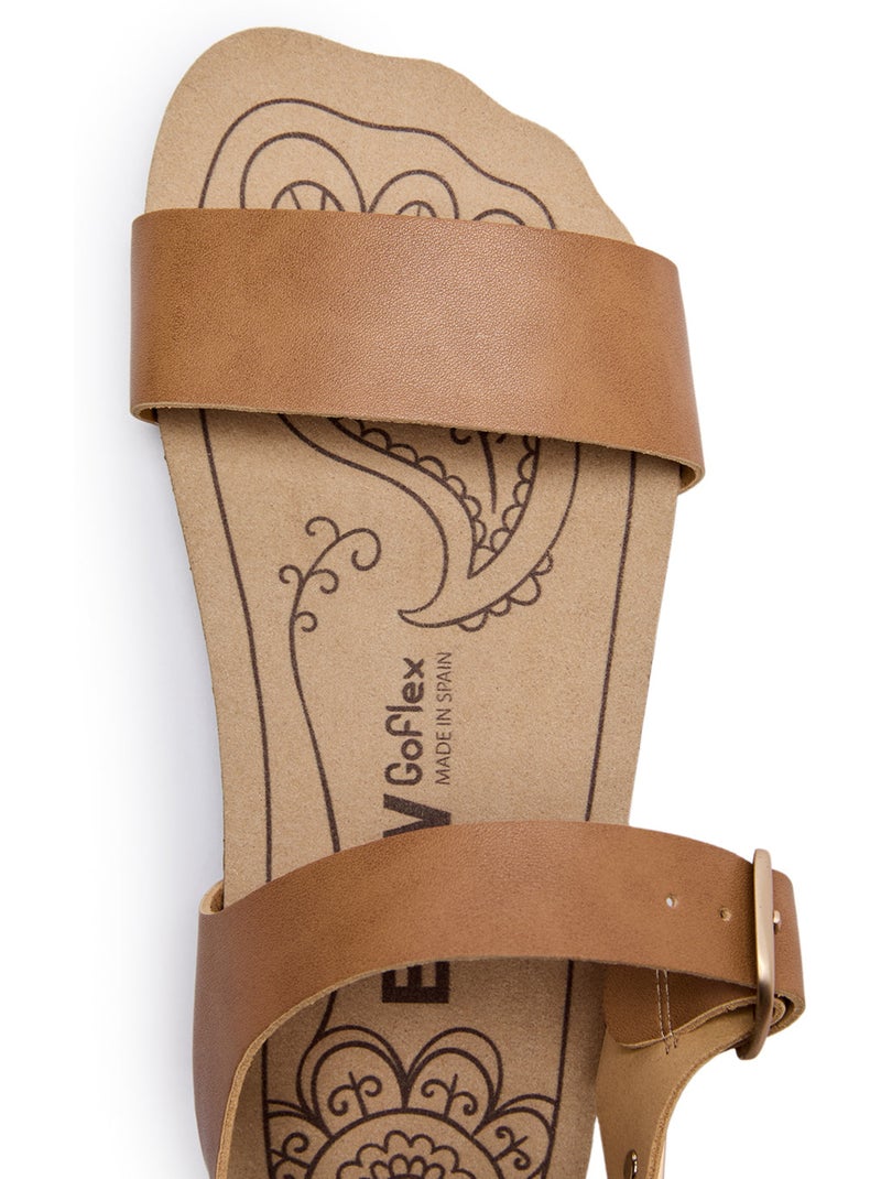 Sandales conguitos barefoot goflex abiertas Marron clair - Kiabi