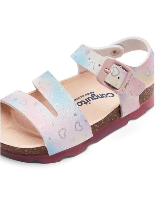 Sandales conguitos bio corazones glitter - Kiabi