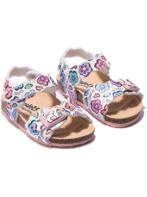 Sandales Conguitos Bio Flowers Estampado - Kiabi Sandales Conguitos Bio Flowers Estampado - Kiabi