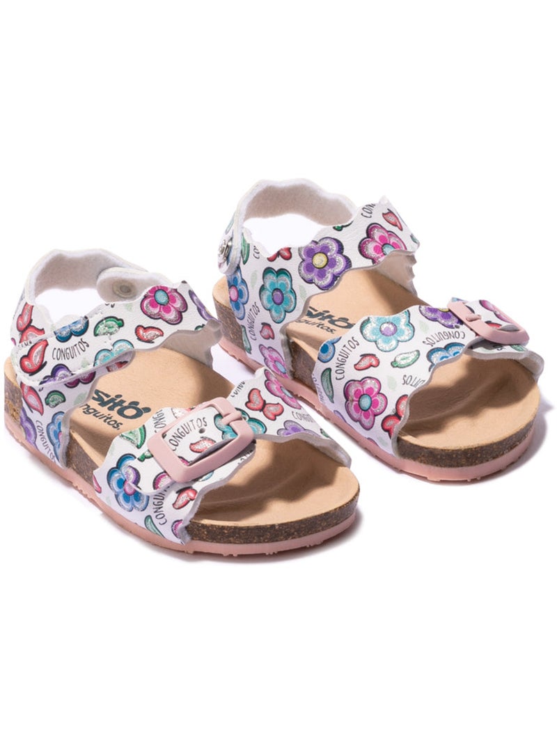 Sandales Conguitos Bio Flowers Estampado Multicolore - Kiabi