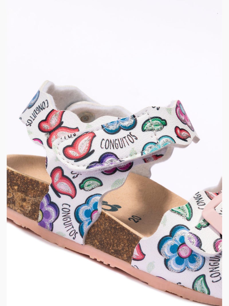 Sandales Conguitos Bio Flowers Estampado Multicolore - Kiabi
