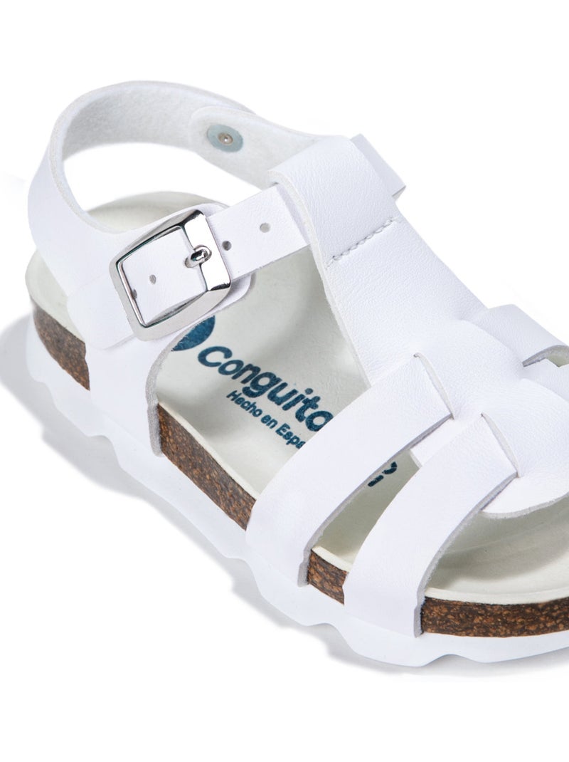 Sandales Conguitos Bio Hebilla Blanc - Kiabi