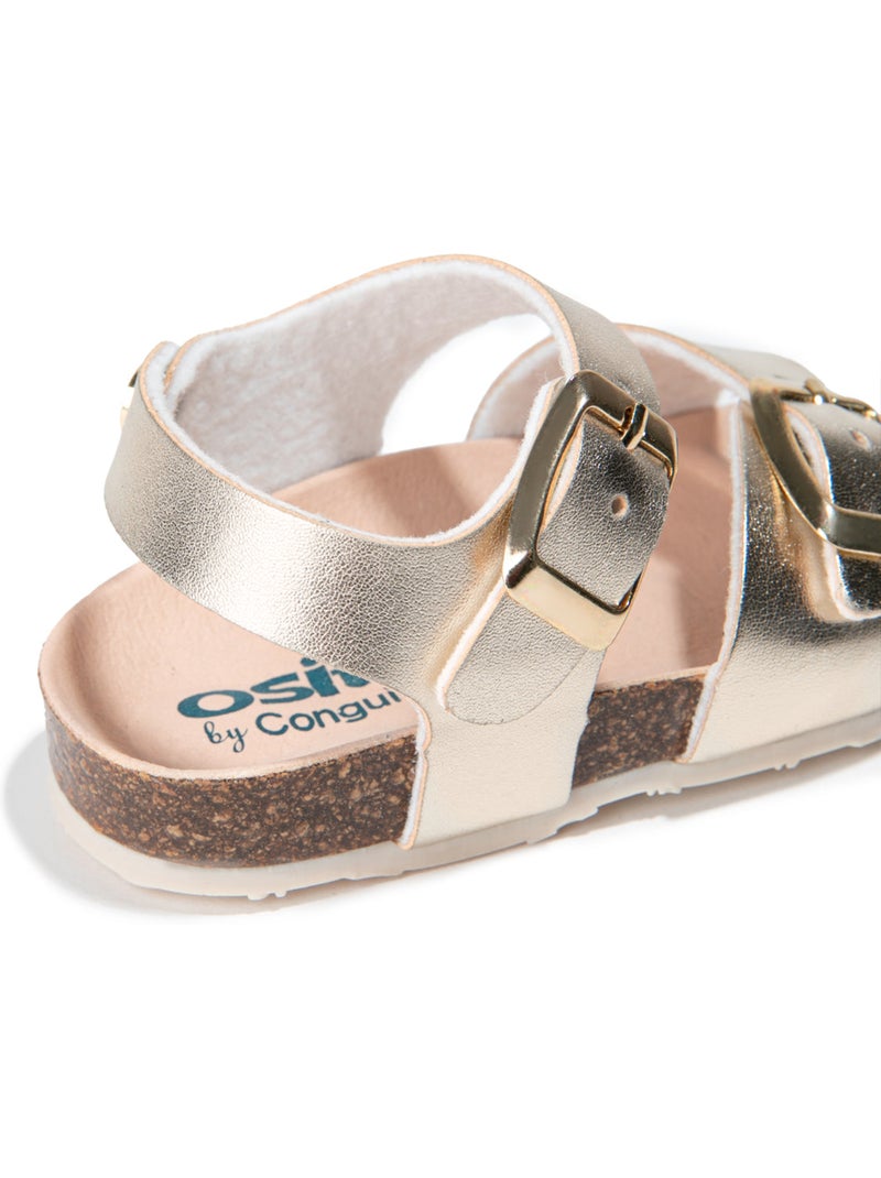 Sandales conguitos bio  metalizado Argent - Kiabi