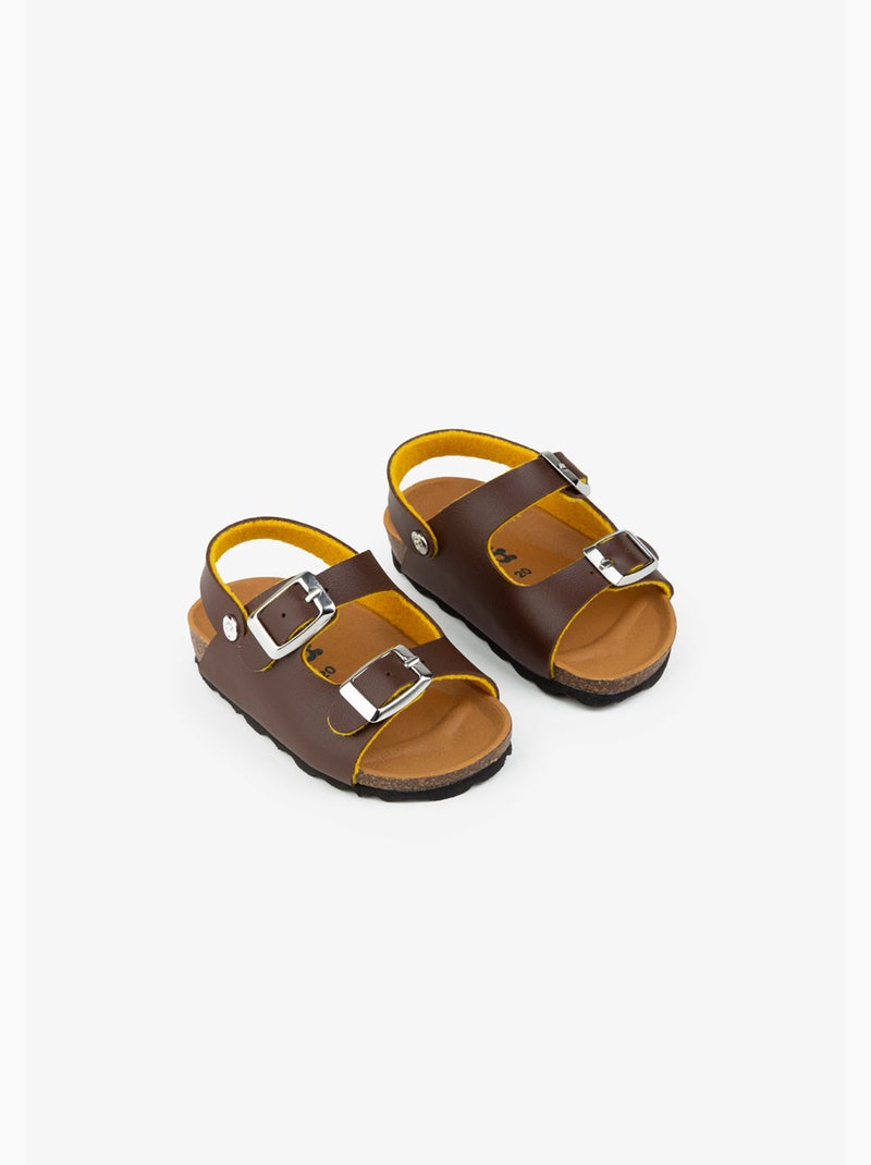 Sandales conguitos bio polipiel Marron - Kiabi