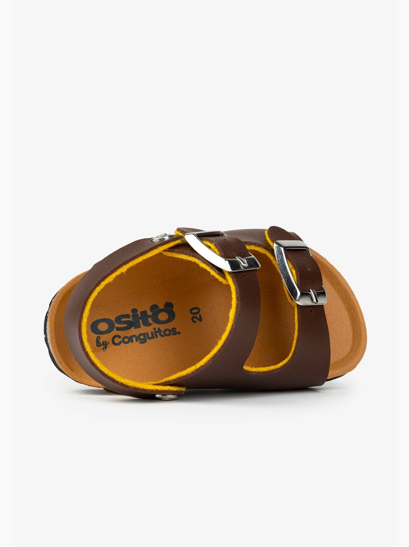 Sandales conguitos bio polipiel Marron - Kiabi