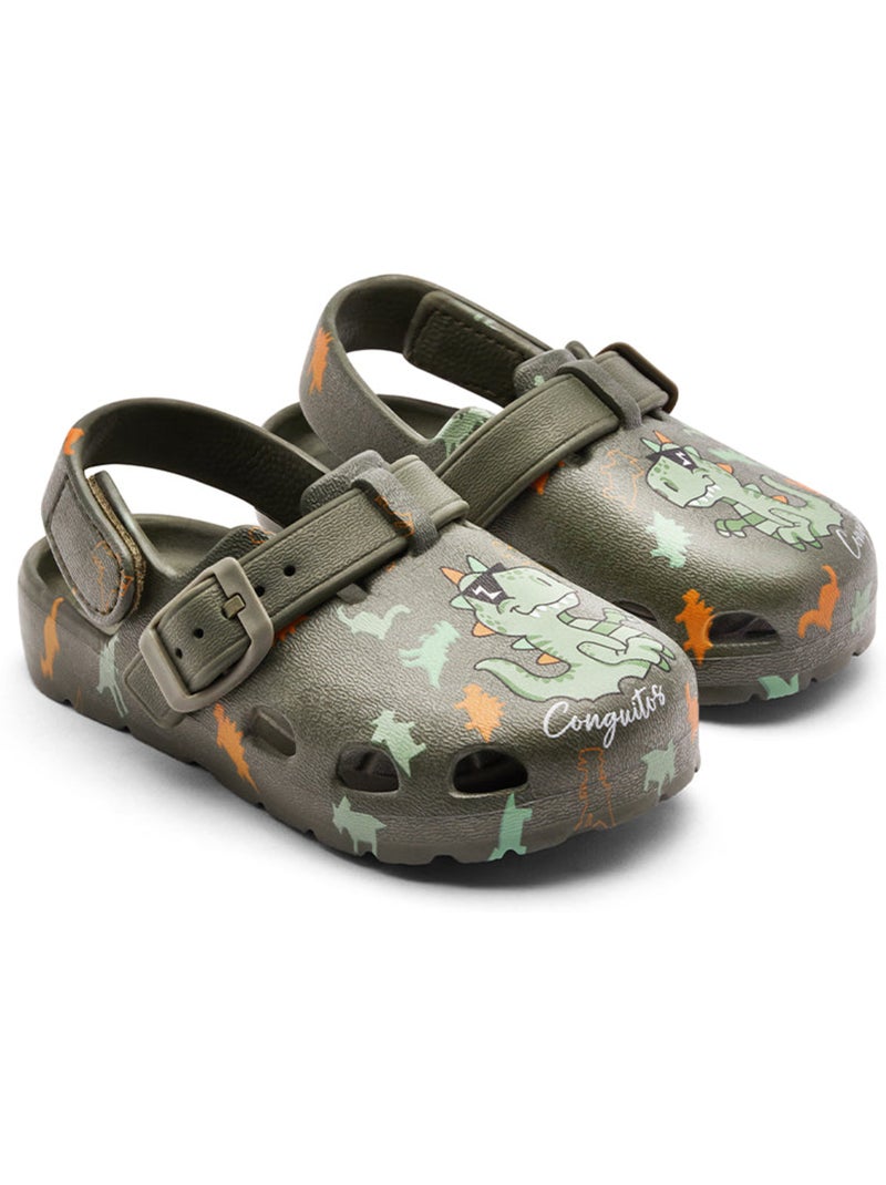 Sandales conguitos fantasía dinosaurio Vert clair - Kiabi