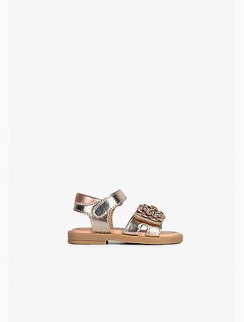 Sandales conguitos flowers metallic