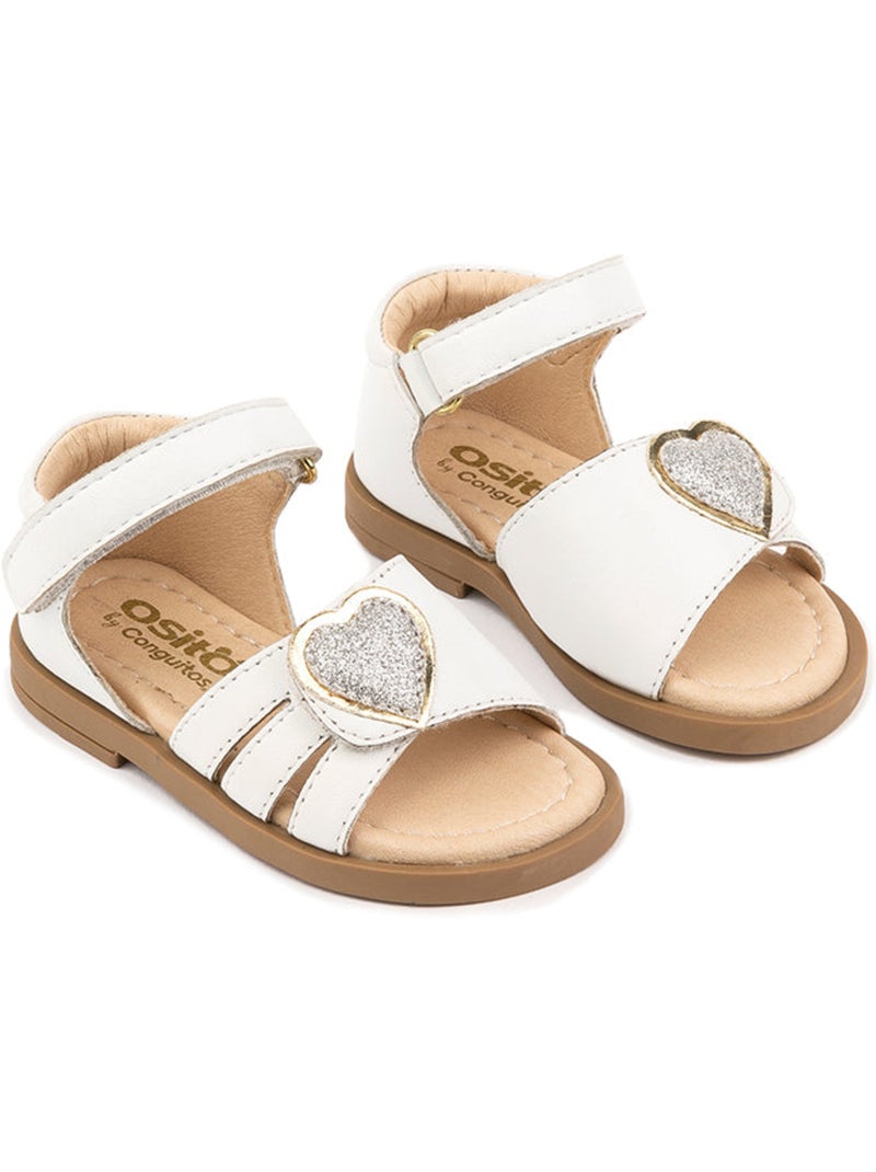 Sandales conguitos heart Blanc - Kiabi
