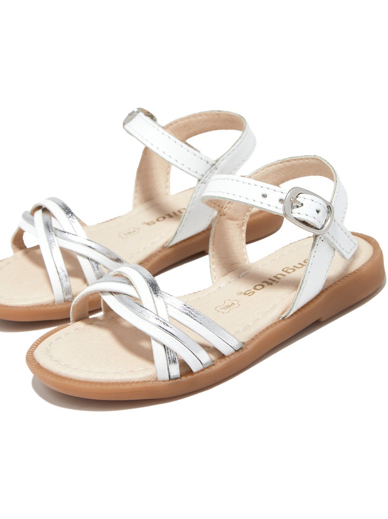 Sandales Conguitos Hebilla Plata Blanc - Kiabi