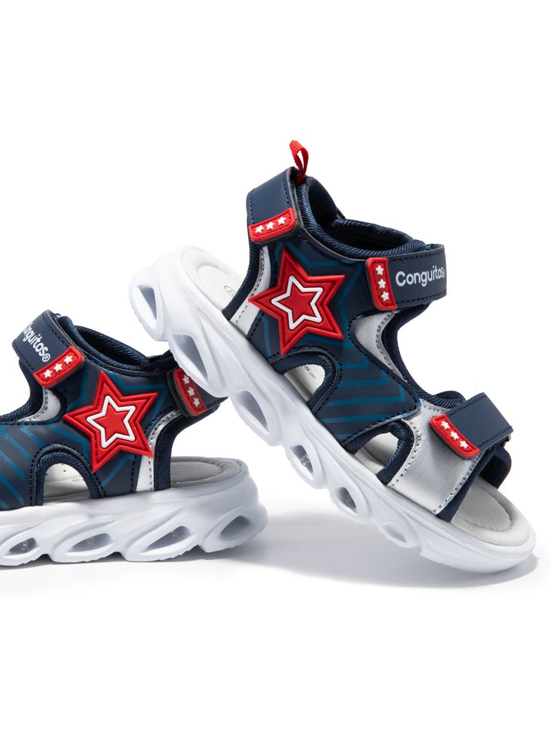 Sandales conguitos luces Bleu roi - Kiabi