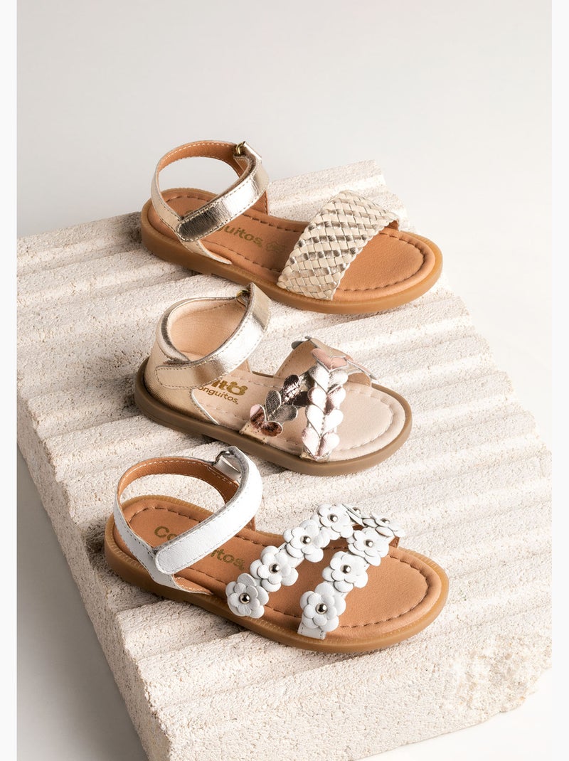 Sandales Conguitos Metalizado Metalizadas Gold - Kiabi