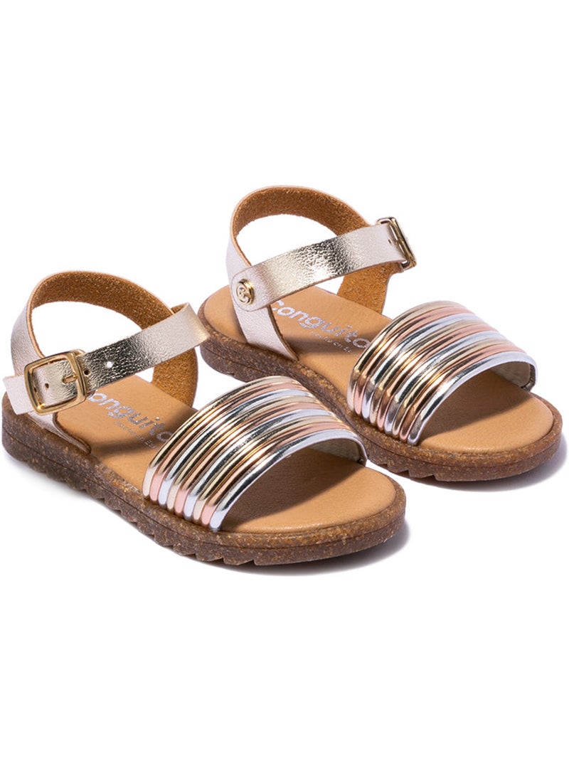 Sandales conguitos multi metalizado Multicolore - Kiabi