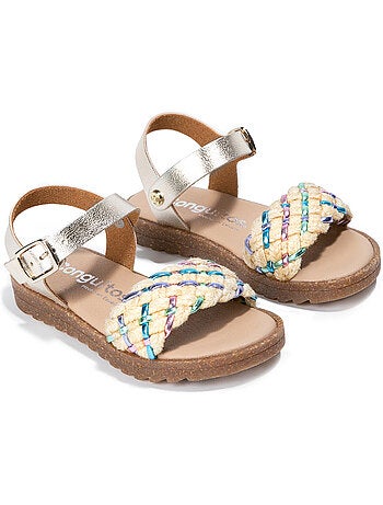 Sandales conguitos multi trenzadoed metalizado