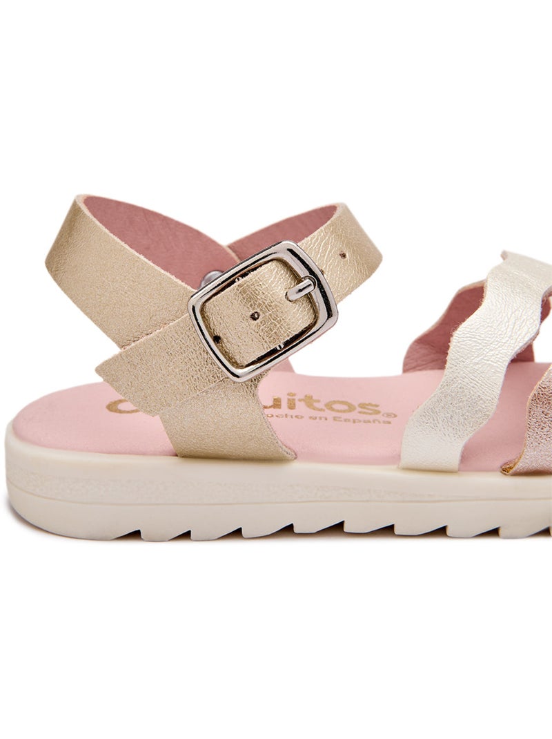 Sandales conguitos onduladas Gold - Kiabi