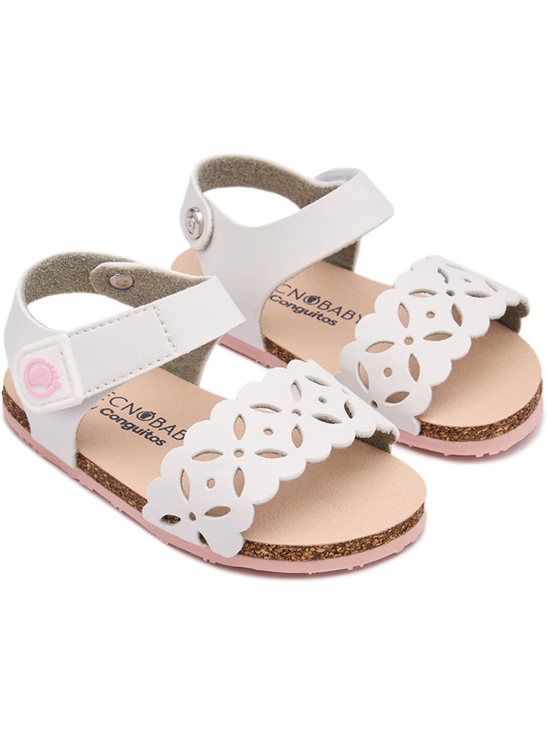 Sandales conguitos respetuosas tecnobaby Blanc - Kiabi