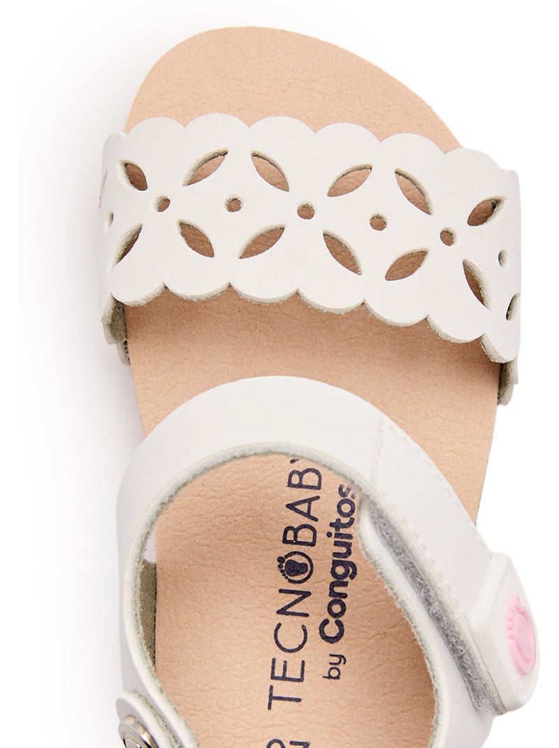 Sandales conguitos respetuosas tecnobaby Blanc - Kiabi