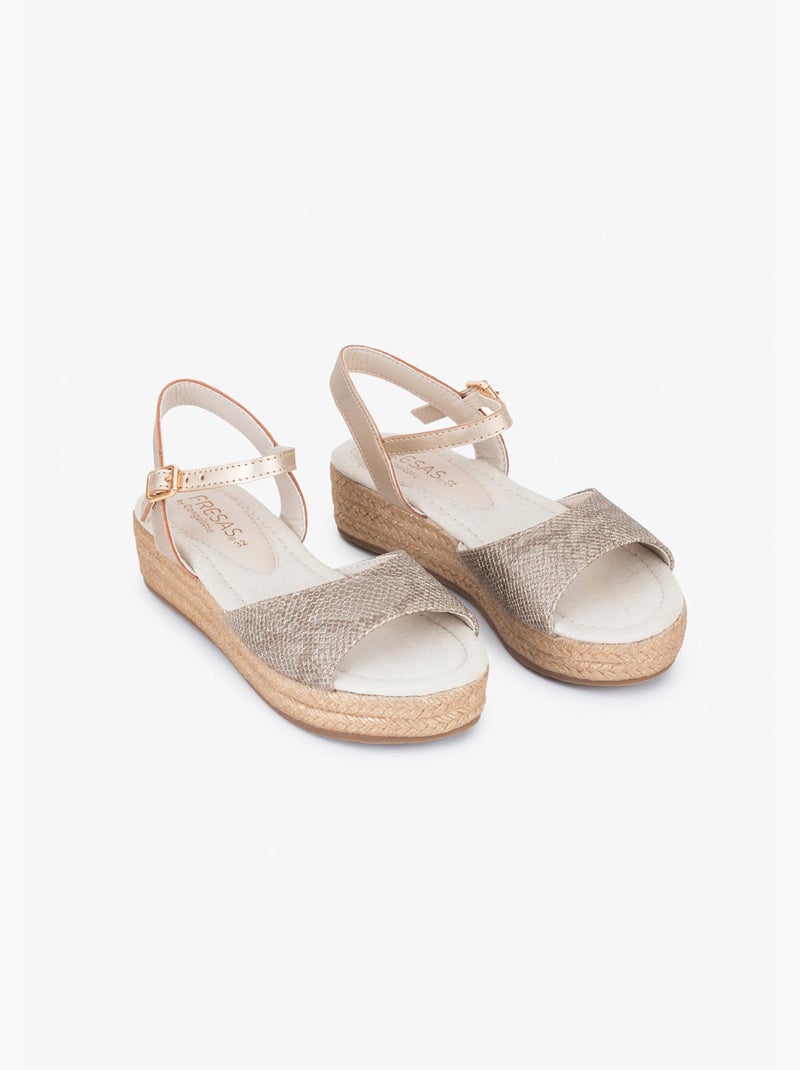 Sandales conguitos snake wedge Beige - Kiabi