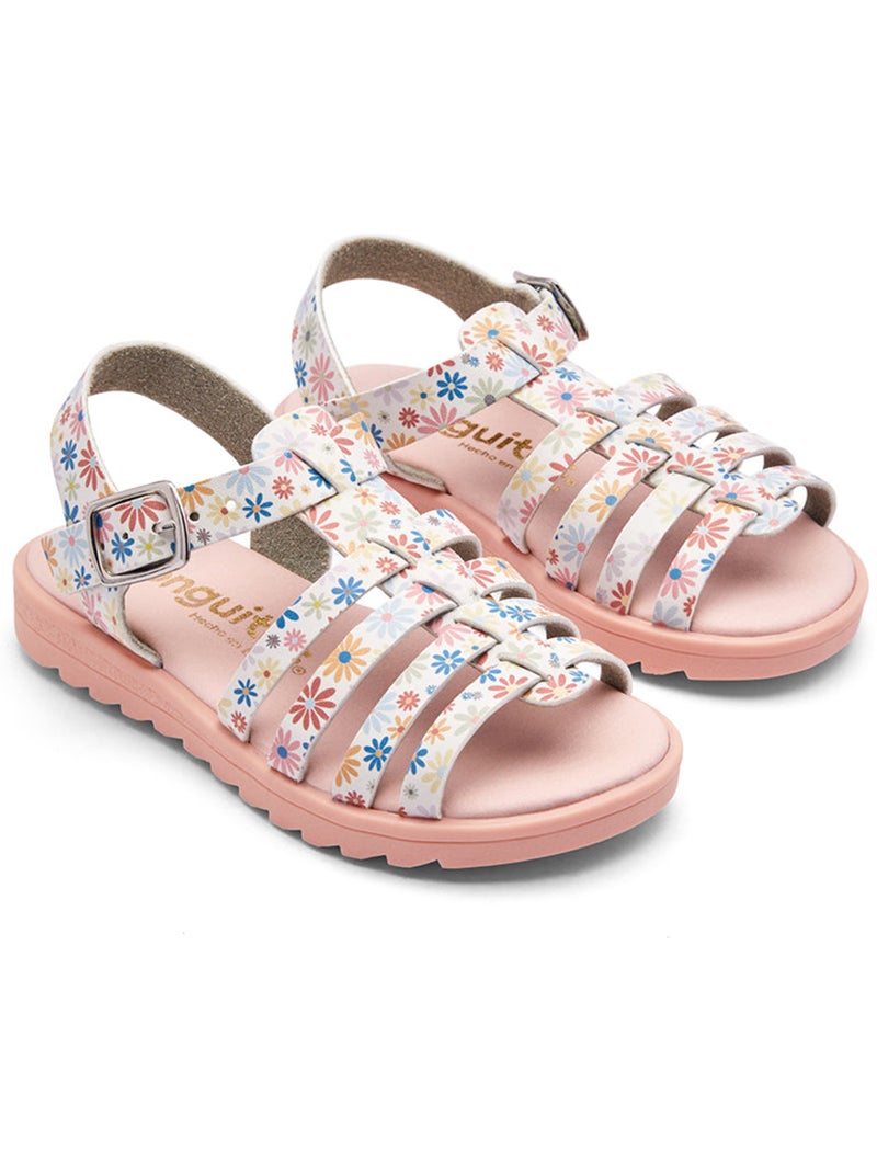 Sandales conguitos tiras florales Multicolore - Kiabi